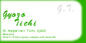gyozo tichi business card